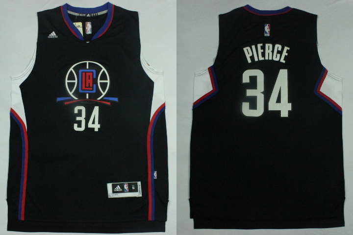 2015 2016  NBA Los Angeles Clippers 34 Paul Pierce New Revolution 30 Swingman Black Jersey