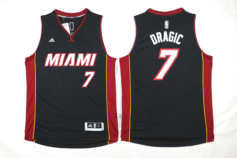 2015 2016  NBA Miami Heat 7 Goran Dragic New Revolution 30 Swingman Black Jersey