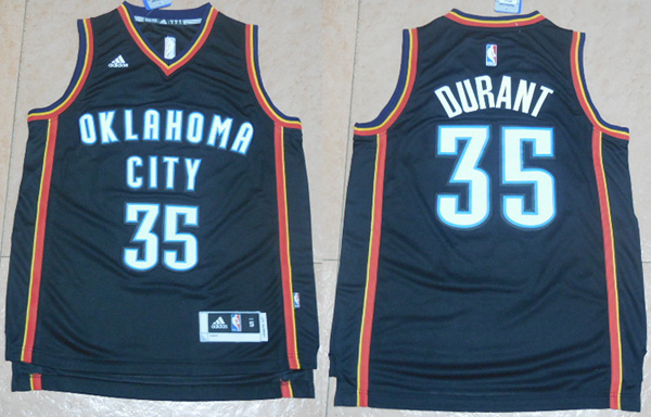 2015 2016  NBA Oklahoma City Thunder 35 Kevin Durant New Revolution 30 Swingman Black Jersey