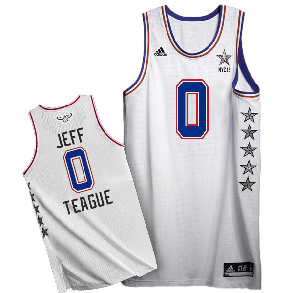 2015 NBA All Star NYC Eastern Conference #0 Jeff Teague White Jersey