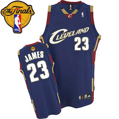 2015 NBA Finals Patch Cleveland Cavaliers 23 Lebron James Blue Swingman Jersey