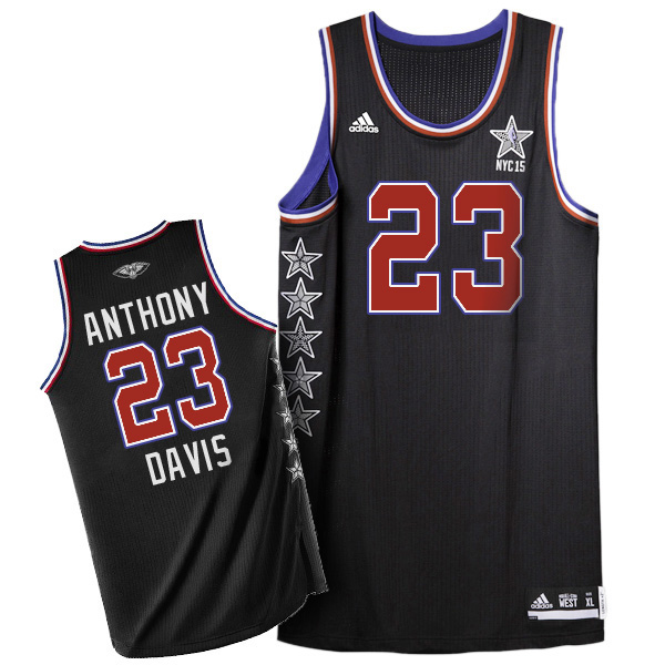 2015 NBA NYC All Star Western Conference 23 Anthony Davis Black Jersey
