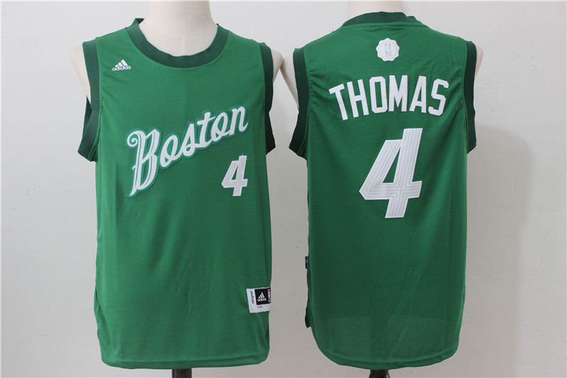 2016 NBA Christmas Day jersey Boston Celtics 4 Isaiah Thomas New Revolution 30 Swingman Green Jersey
