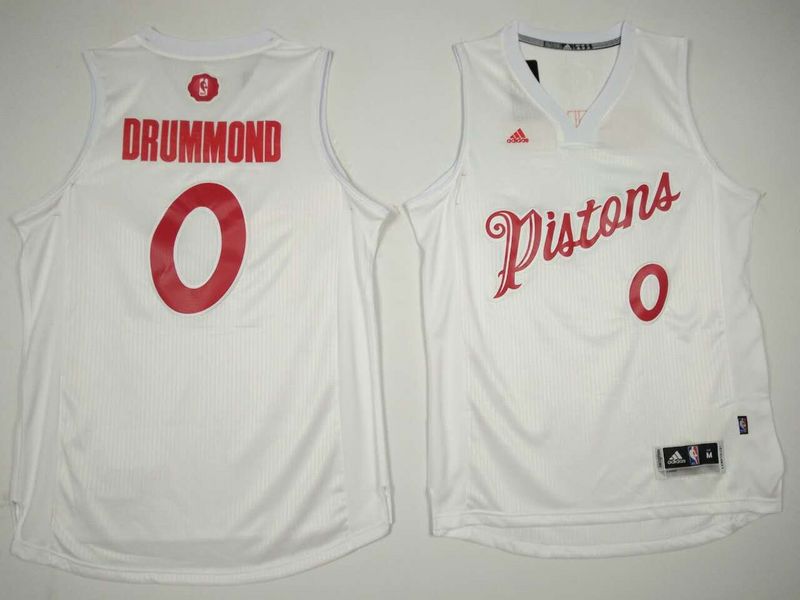 2016 NBA Christmas Day jersey Detroit Pistons 0 Andre Drummond New Revolution 30 Swingman White Jersey