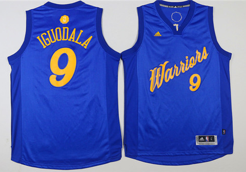 2016 NBA Christmas Day jersey Golden State Warriors 9 Andre Iguodala Swingman Blue Jersey