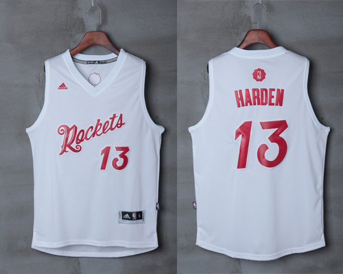 2016 NBA Christmas Day jersey Houston Rockets 13 James Harden New Revolution 30 Swingman White Jersey