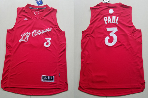2016 NBA Christmas Day jersey Los Angeles Clippers 3 Chris Paul New Revolution 30 Swingman Red Jersey
