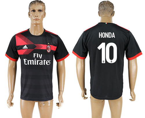 2017 18 AC Milan 10 HONDA Third Away Thailand Soccer Jersey