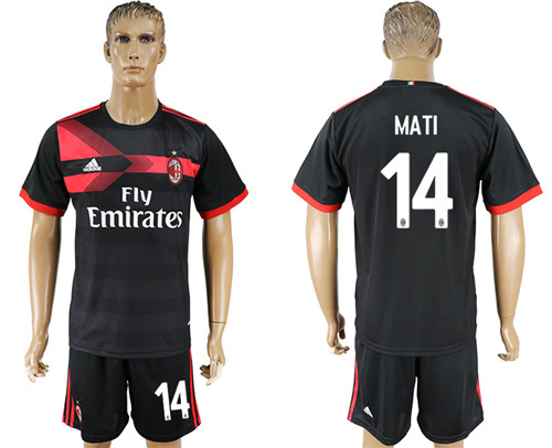 2017 18 AC Milan 14 MATI Third Away Soccer Jersey