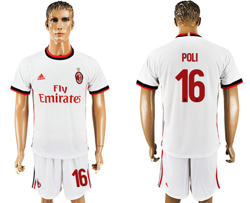 2017 18 AC Milan 16 POLI Away Soccer Jersey