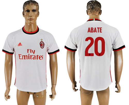 2017 18 AC Milan 20 ABATE Away Thailand Soccer Jersey