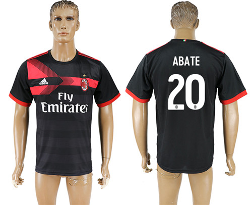 2017 18 AC Milan 20 ABATE Third Away Thailand Soccer Jersey