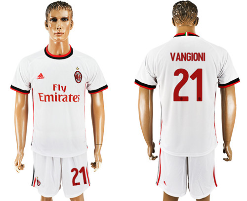 2017 18 AC Milan 21 VANGIONI Away Soccer Jersey