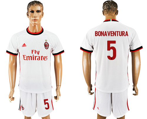 2017 18 AC Milan 5 BONAVENTURA Away Soccer Jersey