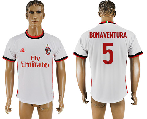 2017 18 AC Milan 5 BONAVENTURA Away Thailand Soccer Jersey