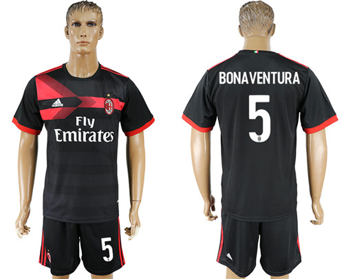 2017 18 AC Milan 5 BONAVENTURA Third Away Soccer Jersey