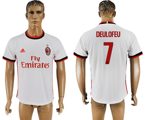 2017 18 AC Milan 7 DEULOFEU Away Thailand Soccer Jersey