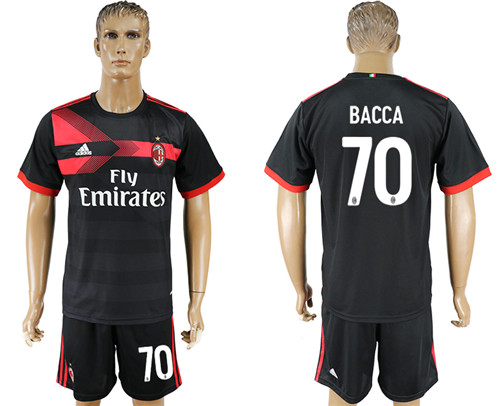 2017 18 AC Milan 70 BACCA Third Away Soccer Jersey