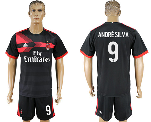 2017 18 AC Milan 9 ANDERSILVA Third Away Soccer Jersey