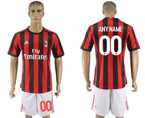 2017 18 AC Milan Home Customized Soccer Jersey