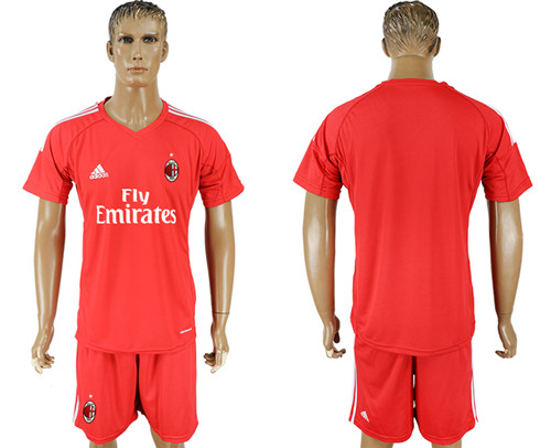 2017 18 AC Milan Red Goalkeeper Soccer Jersey