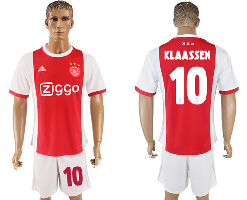 2017 18 AFC Ajax 10 KLAASSEN Home Soccer Jersey