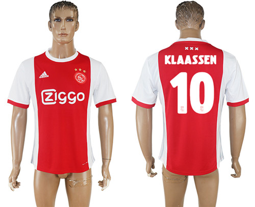 2017 18 AFC Ajax 10 KLAASSEN Home Thailand Soccer Jersey