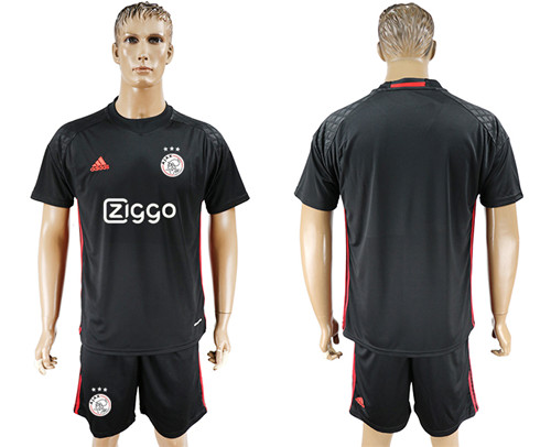 2017 18 AFC Ajax Black Goalkeeper Soccer Jersey