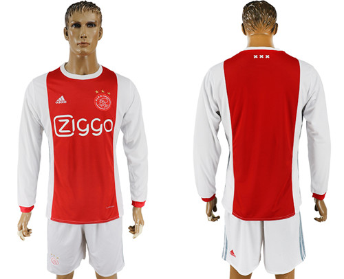 2017 18 Ajax Home Long Soccer Jersey