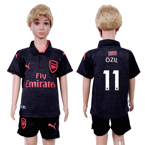 2017 18 Arsenal 11 OZIL Third Away Youth Soccer Jersey