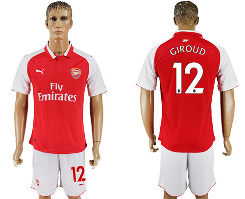 2017 18 Arsenal 12 GIROUD Home Soccer Jersey