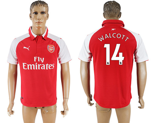 2017 18 Arsenal 14 WALCOTT Home Thailand Soccer Jersey