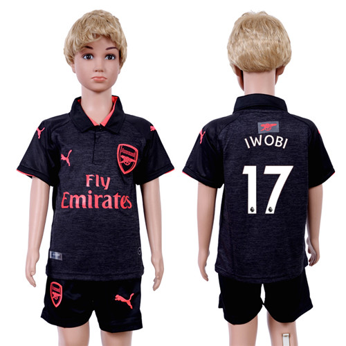 2017 18 Arsenal 17 IWOBI Third Away Youth Soccer Jersey