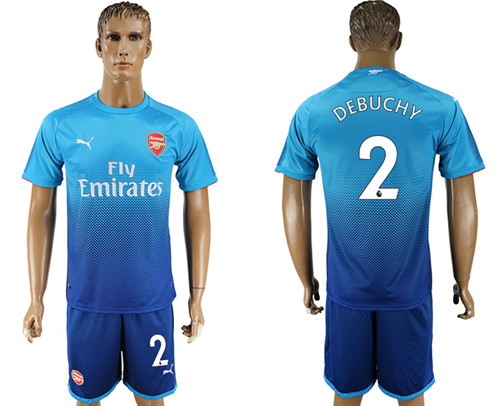 2017 18 Arsenal 2 DEBUCHY Away Soccer Jersey