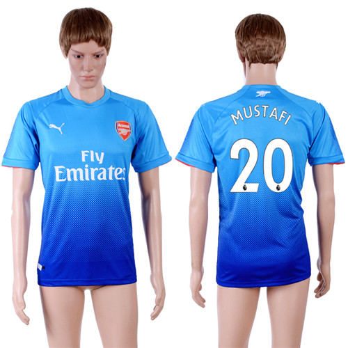 2017 18 Arsenal 20 MUSTAFI Away Thailand Soccer Jersey