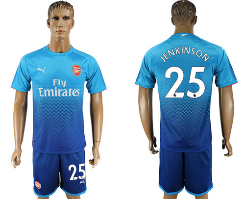 2017 18 Arsenal 25 JENKINSON Away Soccer Jersey