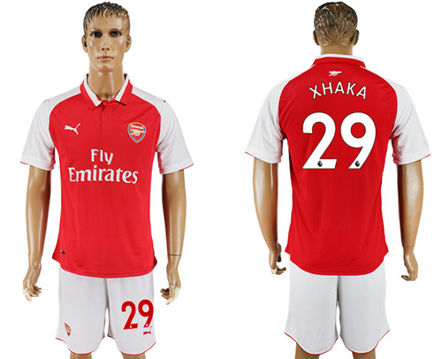 2017 18 Arsenal 29 XHAKA Home Soccer Jersey