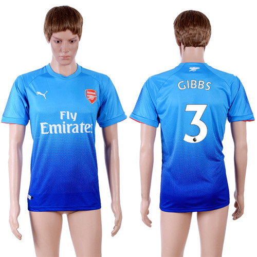 2017 18 Arsenal 3 GIBBS Away Thailand Soccer Jersey