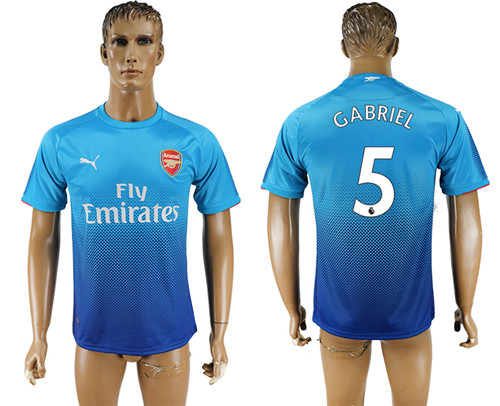 2017 18 Arsenal 5 GABRIEL Away Thailand Soccer Jersey