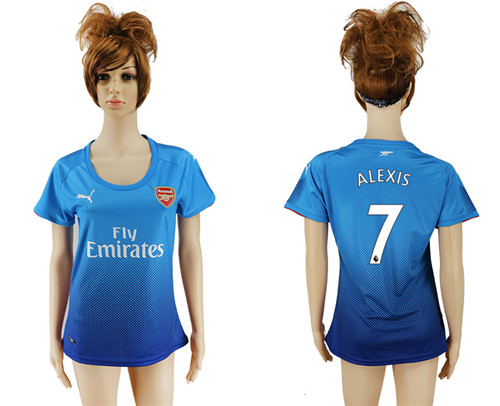 2017 18 Arsenal 7 ALEXIS Away Women Soccer Jersey