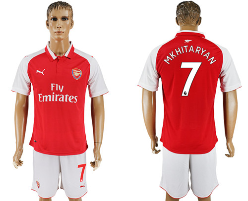 2017 18 Arsenal 7 MKHITARYAN Home Soccer Jersey