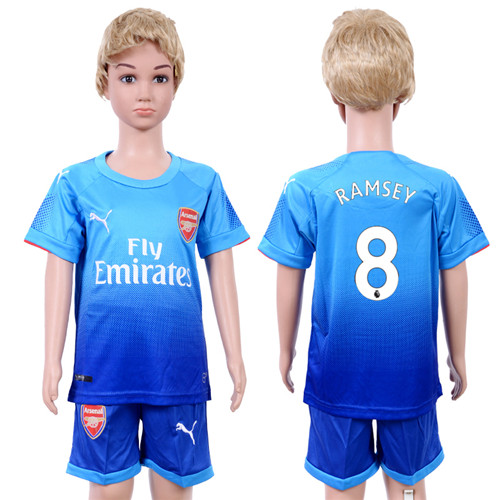 2017 18 Arsenal 8 RAMSEY Away Youth Soccer Jersey