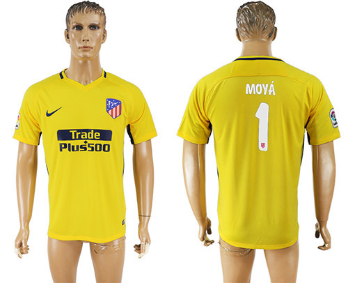 2017 18 Atletico Madrid 1 MOYA Away Thailand Soccer Jersey