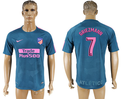 2017 18 Atletico Madrid 7 GRIEZMANN Third Away Thailand Soccer Jersey