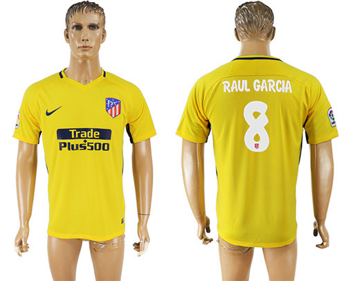 2017 18 Atletico Madrid 8 RAUL GARCIA Away Thailand Soccer Jersey