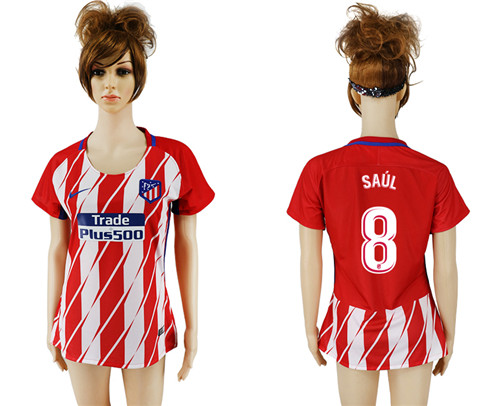 2017 18 Atletico Madrid 8 SAUL Home Soccer Jersey