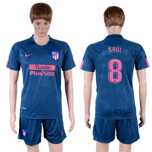 2017 18 Atletico Madrid 8 SAUL Third Away Soccer Jersey