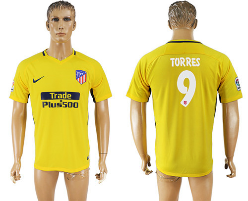 2017 18 Atletico Madrid 9 TORRES Away Thailand Soccer Jersey
