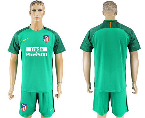 2017 18 Atletico Madrid Green Goalkeeper Soccer Jersey