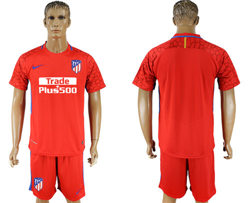 2017 18 Atletico Madrid Red Goalkeeper Soccer Jersey